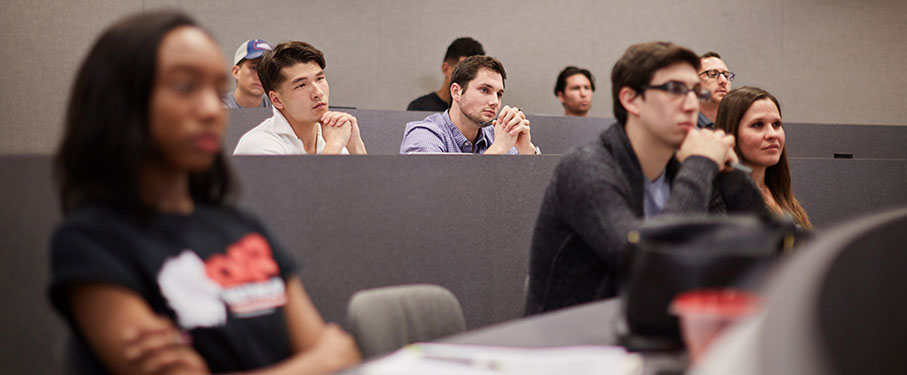 Students paying attention during a lecture